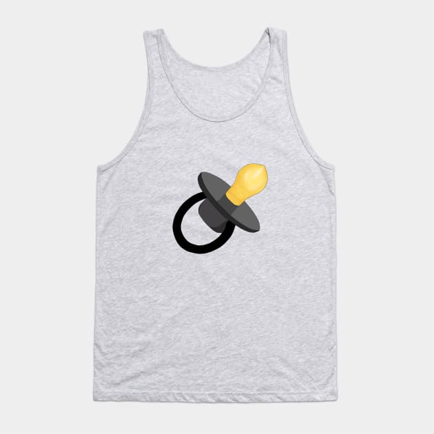 Black Pacifier - Baby Pacifier - Pacifier Tank Top by Tilila